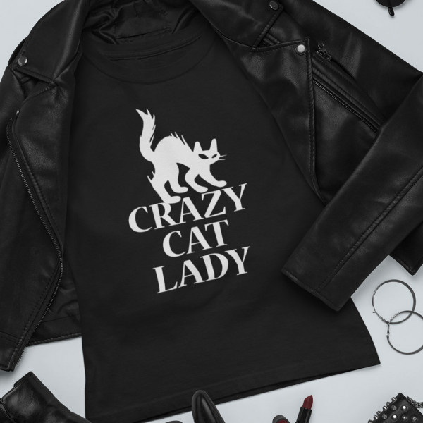 Dámske Tričko "Crazy cat lady"