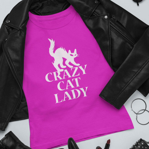 Dámske Tričko "Crazy cat lady"