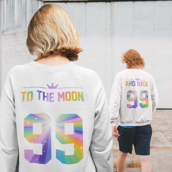 Súprava mikiny "To the moon and back" (bez kapucne) Súprava mikiny "To the moon and back" (bez kapucne)