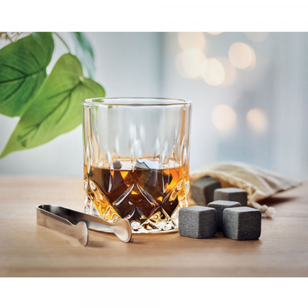 Luxusná sada pohárov na whisky v bambusovej škatuli "BOSS"