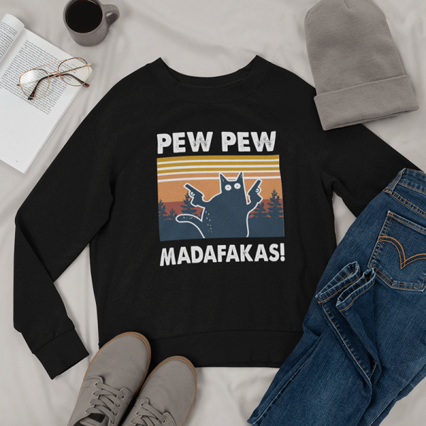 Mikina "Pew Pew Madafakas" (bez kapucne)