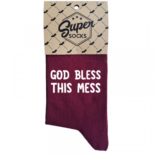 Dámske ponožky „God bless this mess“ Dámske ponožky „God bless this mess“