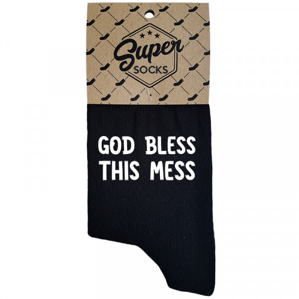 Dámske ponožky „God bless this mess“ Dámske ponožky „God bless this mess“