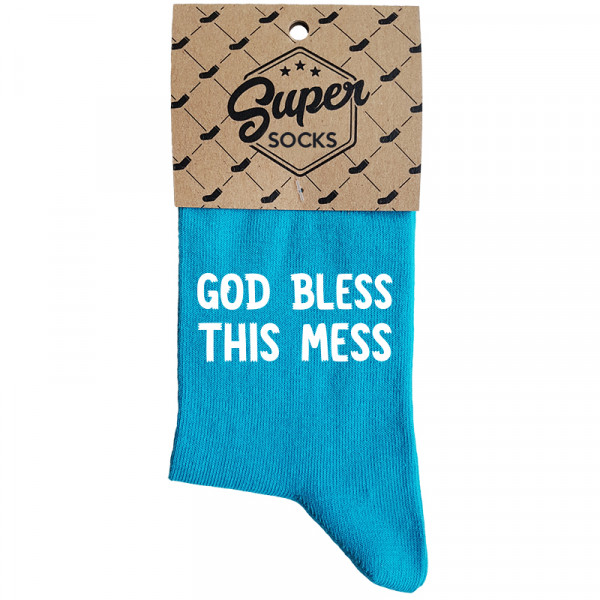 Dámske ponožky „God bless this mess“ Dámske ponožky „God bless this mess“