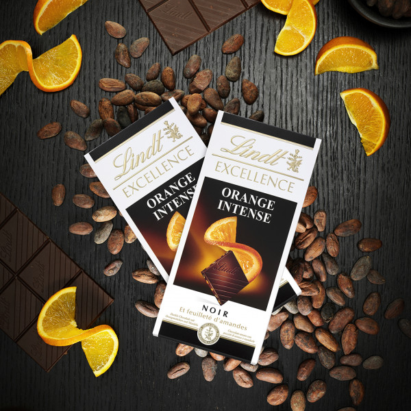 LINDT EXCELLENCE horká čokoláda s pomarančmi, 100g