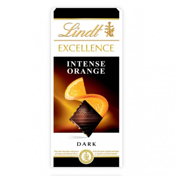 LINDT EXCELLENCE horká čokoláda s pomarančmi, 100g