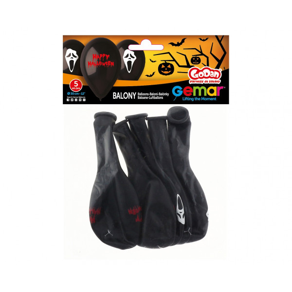 Prémiové balóny „Strašidelný Halloween“ (5 ks) Prémiové balóny „Strašidelný Halloween“ (5 ks)