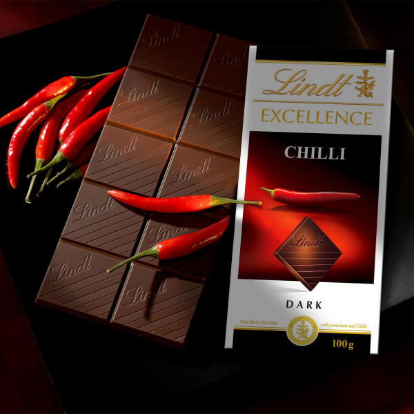 2 ks. „LINDT EXCELLENCE“ horká čokoláda s chilli extraktom