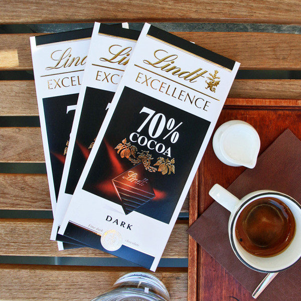 3 ks. „LINDT EXCELLENCE“ horká čokoláda (70%)
