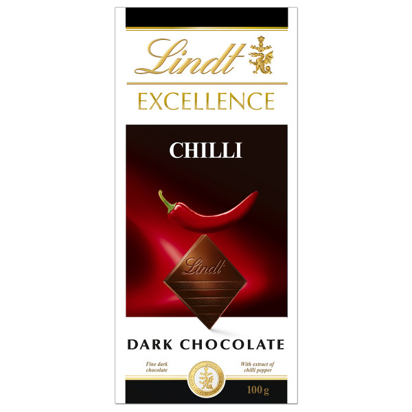 LINDT EXCELLENCE horká čokoláda s chilli extraktom, 100g