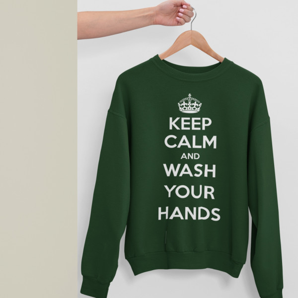 Mikina "Keep Calm Wash Your Hands" (bez kapucne) Mikina "Keep Calm Wash Your Hands" (bez kapucne)