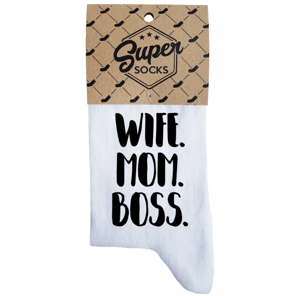 Dámske ponožky „Wife.Mom.Boss“ Dámske ponožky „Wife.Mom.Boss“