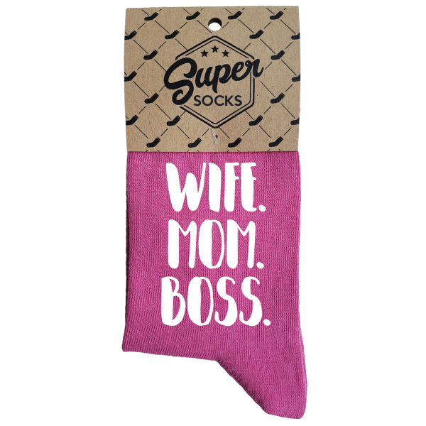 Dámske ponožky „Wife.Mom.Boss“ Dámske ponožky „Wife.Mom.Boss“