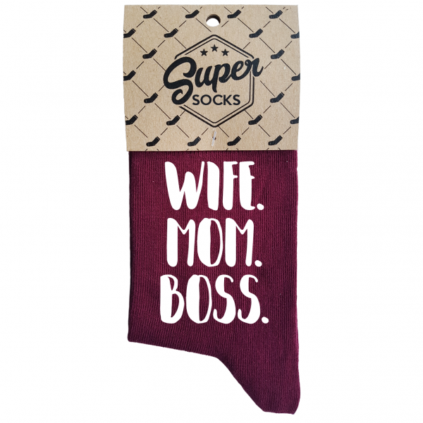Dámske ponožky „Wife.Mom.Boss“ Dámske ponožky „Wife.Mom.Boss“