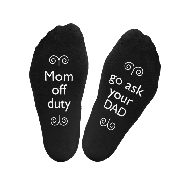 Ponožky s potlačou na podrážke "Mom off duty" Ponožky s potlačou na podrážke "Mom off duty"
