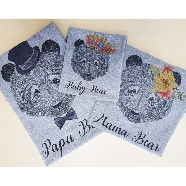 Súprava rodinných tričiek "Bear Family" Súprava rodinných tričiek "Bear Family"