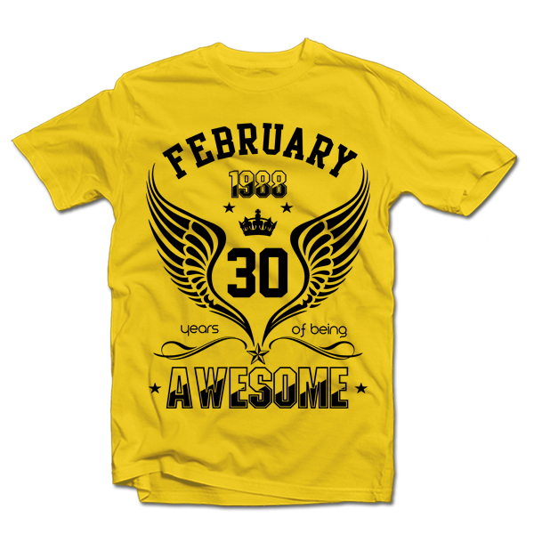 Tričko "Being Awesome" s vybraným dátumom Tričko "Being Awesome" s vybraným dátumom
