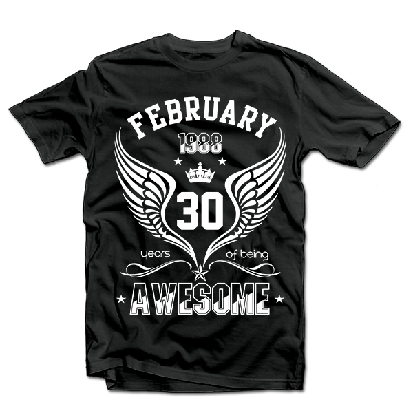 Tričko "Being Awesome" s vybraným dátumom Tričko "Being Awesome" s vybraným dátumom