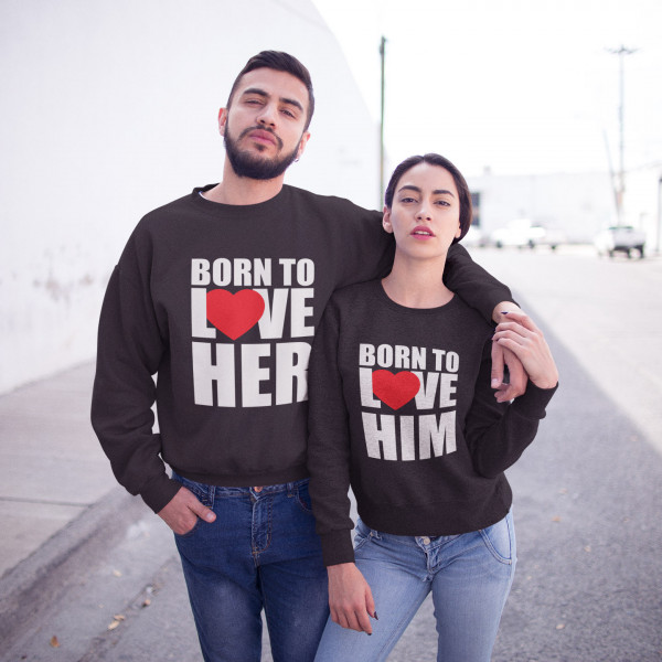 Súprava mikiny "Born to love" (bez kapucne)