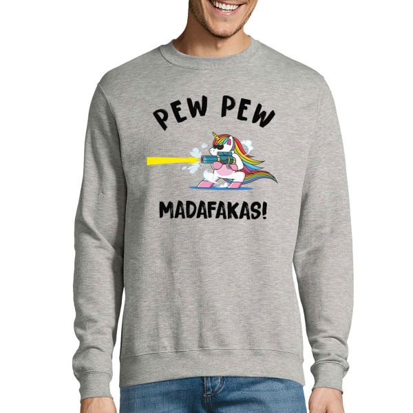 Mikina "Pew pew jednorožec" (bez kapucne)