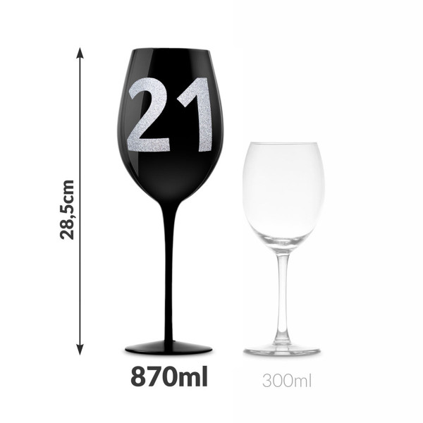 XXL Pohár na víno s číslom 21 (860ml)