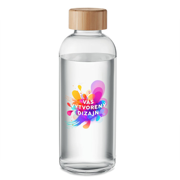 Sklenená fľaša na vodu "FRIS" s vlastným dizajnom (650ml) Sklenená fľaša na vodu "FRIS" s vlastným dizajnom (650ml)