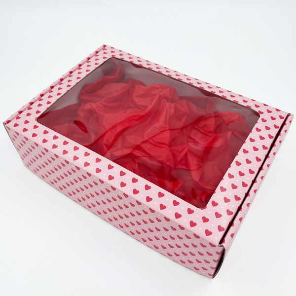 Darčeková krabica so srdiečkami 305x215x85mm Darčeková krabica so srdiečkami 305x215x85mm