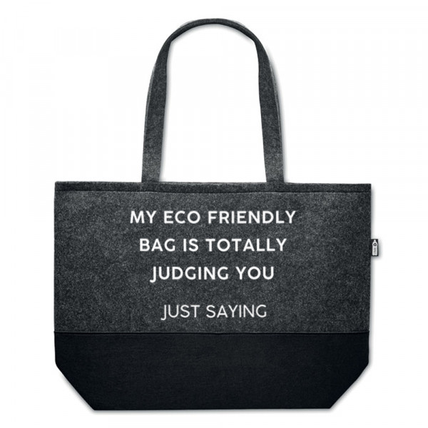 Nákupná taška z ekologickej plsti "Judging you"