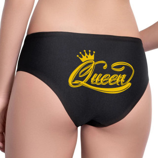 Dámska spodná bielizeň s potlačou na chrbte "Queen"