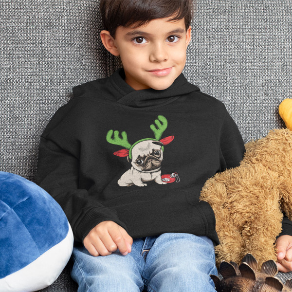 Detská mikina "Christmas pug"