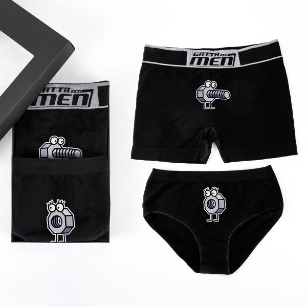 Súprava spodnej bielizne pre páry "Neposlušné skrutky"