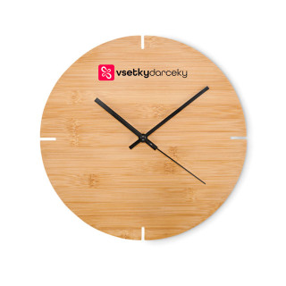 Bambusové nástenné hodiny s vaším logom Bambusové nástenné hodiny s vaším logom