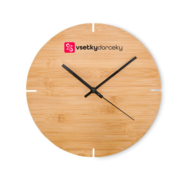 Bambusové nástenné hodiny s vaším logom
