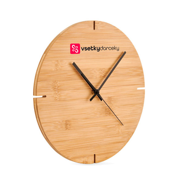 Bambusové nástenné hodiny s vaším logom