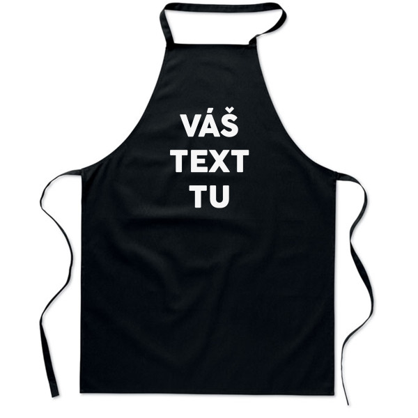 Bavlnená zástera s vami vybraným textom Bavlnená zástera s vami vybraným textom