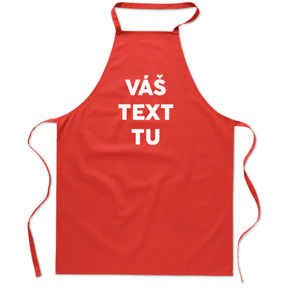 Bavlnená zástera s vami vybraným textom Bavlnená zástera s vami vybraným textom
