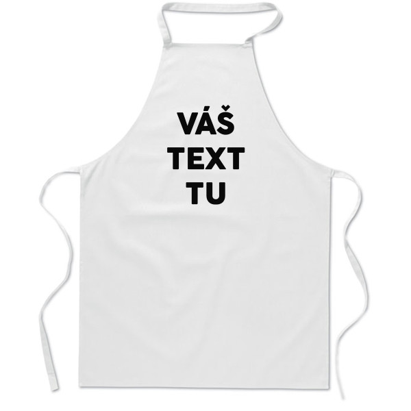 Bavlnená zástera s vami vybraným textom Bavlnená zástera s vami vybraným textom