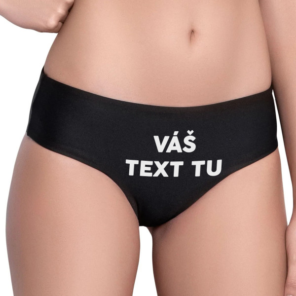 Dámska spodná bielizeň s vlastným textom na prednej strane Dámska spodná bielizeň s vlastným textom na prednej strane