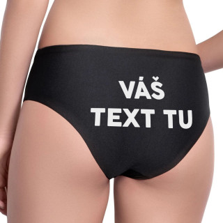 Dámska spodná bielizeň s vlastným textom na zadnej strane