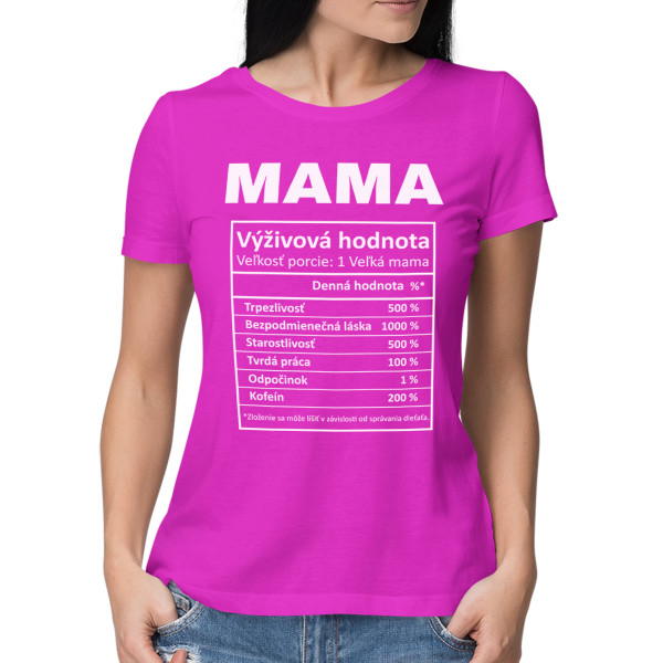 Dámske tričko "Mamičkine ingrediencie"