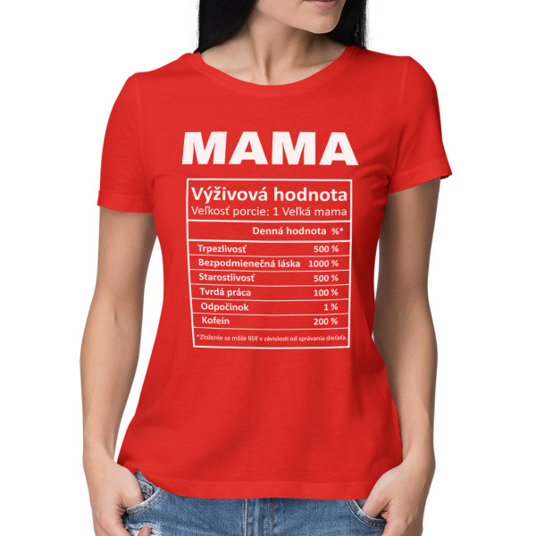 Dámske tričko "Mamičkine ingrediencie"