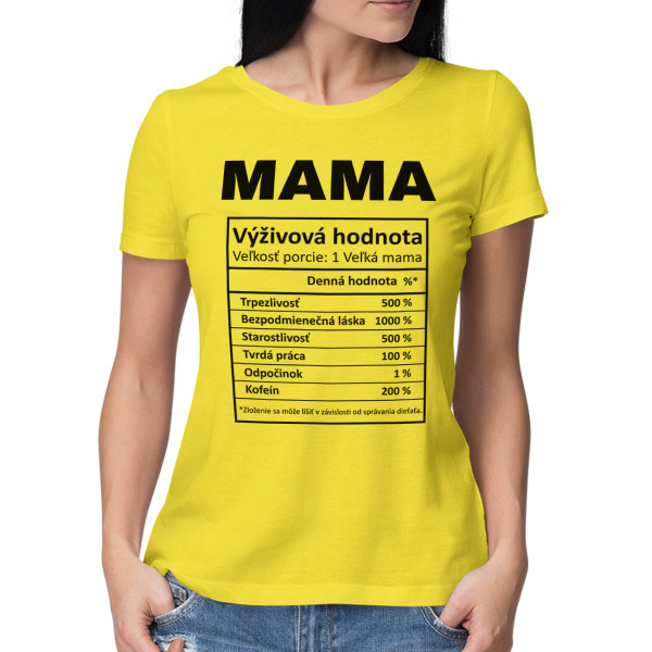 Dámske tričko "Mamičkine ingrediencie"
