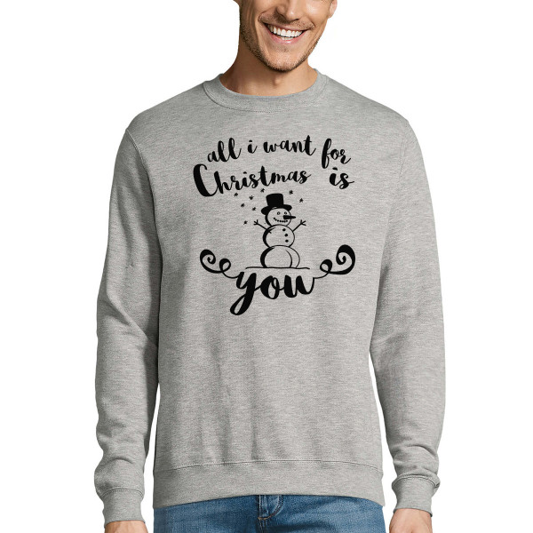 Mikina "All I want for Christmas is you" (bez kapucne)