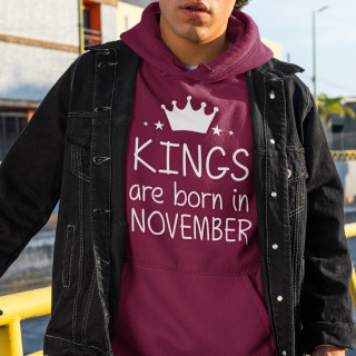 Mikina "Kings are born" s vybraným mesiacom