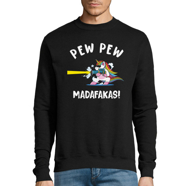 Mikina "Pew pew jednorožec" (bez kapucne)
