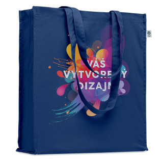 Farebná XL taška z organickej bavlny s vaším vlastným dizajnom