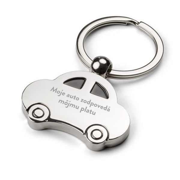 Gravírovaný prívesok na kľúče "Moje auto zodpovedá môjmu platu" Gravírovaný prívesok na kľúče "Moje auto zodpovedá môjmu platu"
