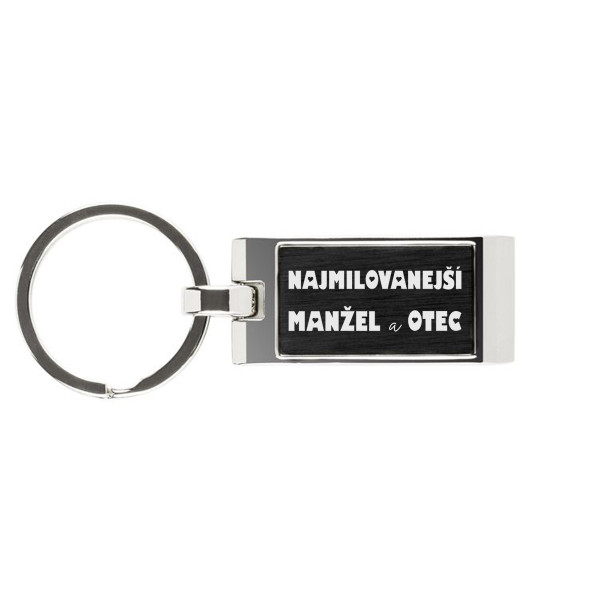 Gravírovaný prívesok na kľúče "Najmilovanejší manžel a otec" Gravírovaný prívesok na kľúče "Najmilovanejší manžel a otec"