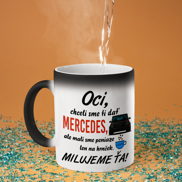 Hrnček "Chceli sme vám darovať Mercedes"