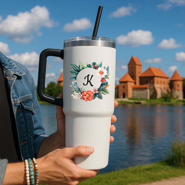 Termohrnček XL "Iniciály" s písmenom podľa vlastného výberu (1200ml)